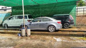 Few car workshops in Yangon, Myanmar.