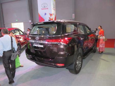 Toyota Fortuner. Price $63,800. 2.8 L Turbo. 6 speed automatic transmission. Cooler Box. 6 speakers.